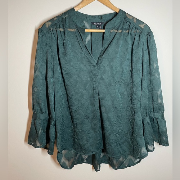 NIC+ZOE Women's Reserve Top in Urban Green - size PM - Picture 1 of 15